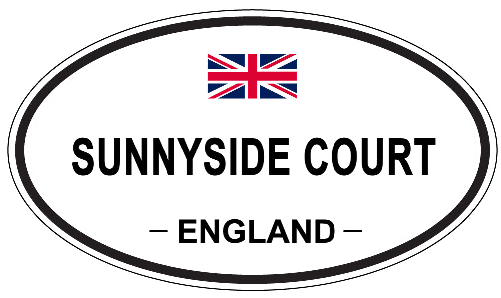 SUNNYSIDE COURT, England - Oval Magnet