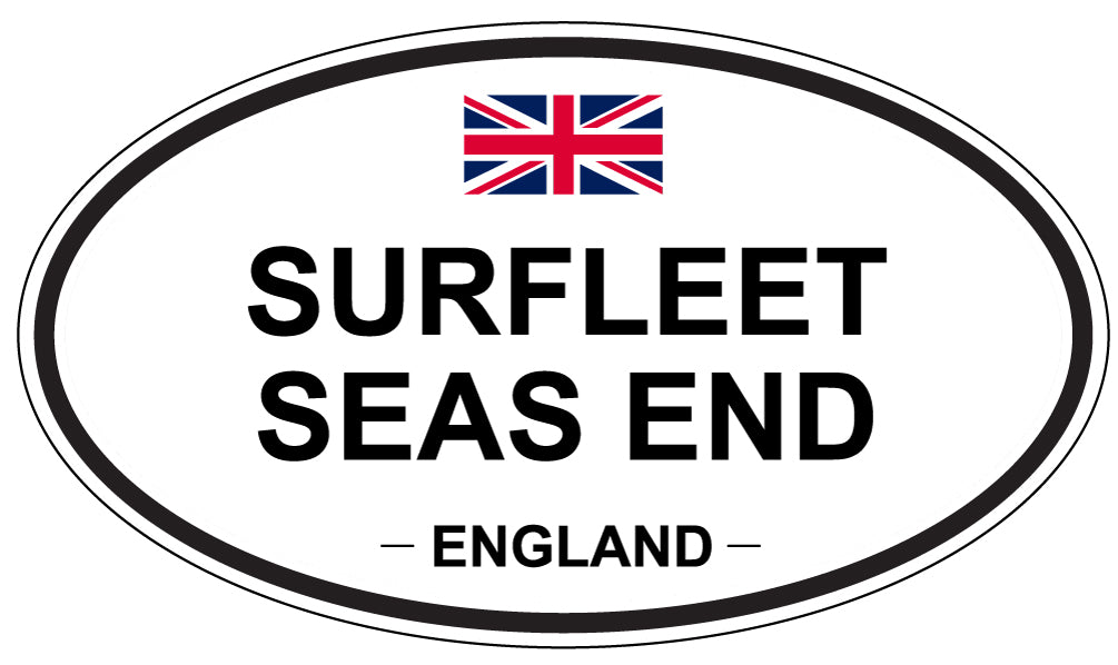 SURFLEET SEAS END, England - Oval Magnet