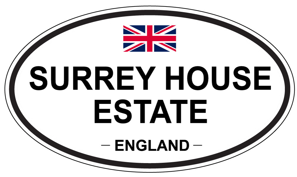 SURREY HOUSE ESTATE, England - Oval Magnet