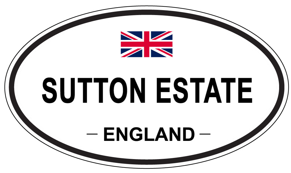 SUTTON ESTATE, England - Oval Magnet