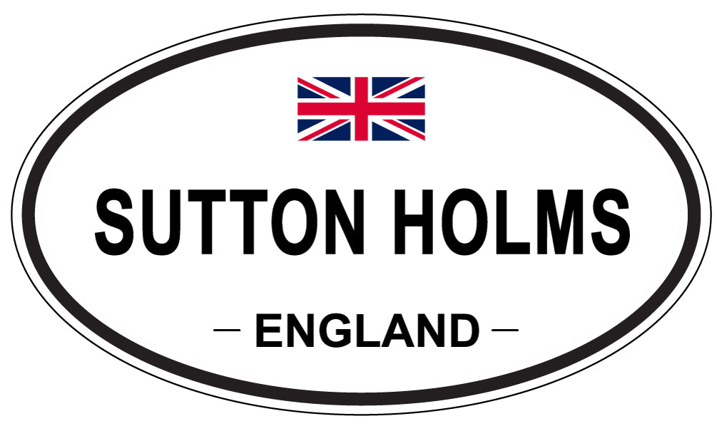 SUTTON HOLMS, ENGLAND - Oval Sticker