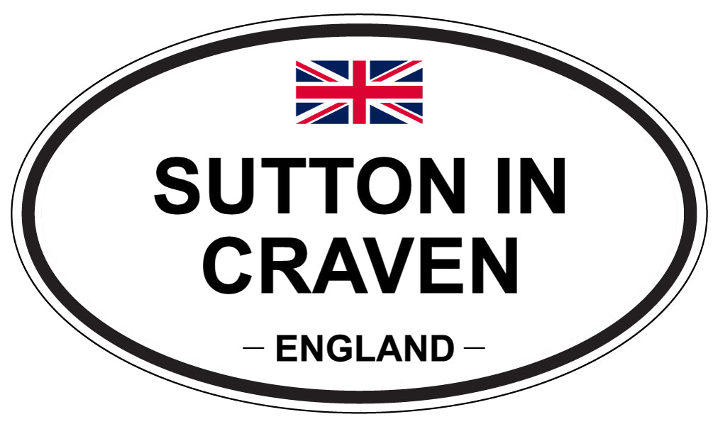 SUTTON IN CRAVEN, England - Oval Magnet
