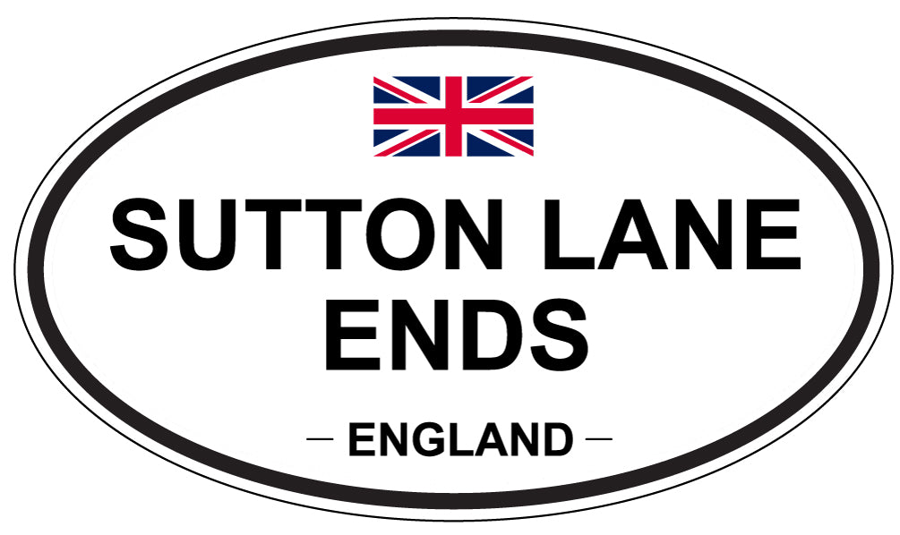 SUTTON LANE ENDS, England - Oval Magnet