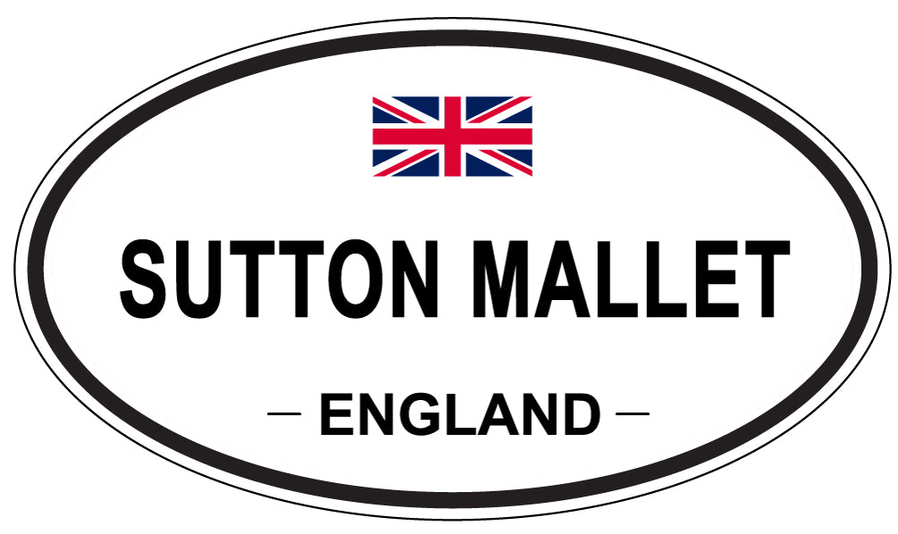 SUTTON MALLET, ENGLAND - Oval Sticker
