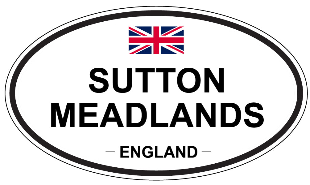 SUTTON MEADLANDS, ENGLAND - Oval Sticker