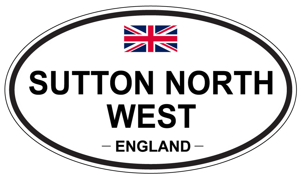 SUTTON NORTH WEST, England - Oval Magnet