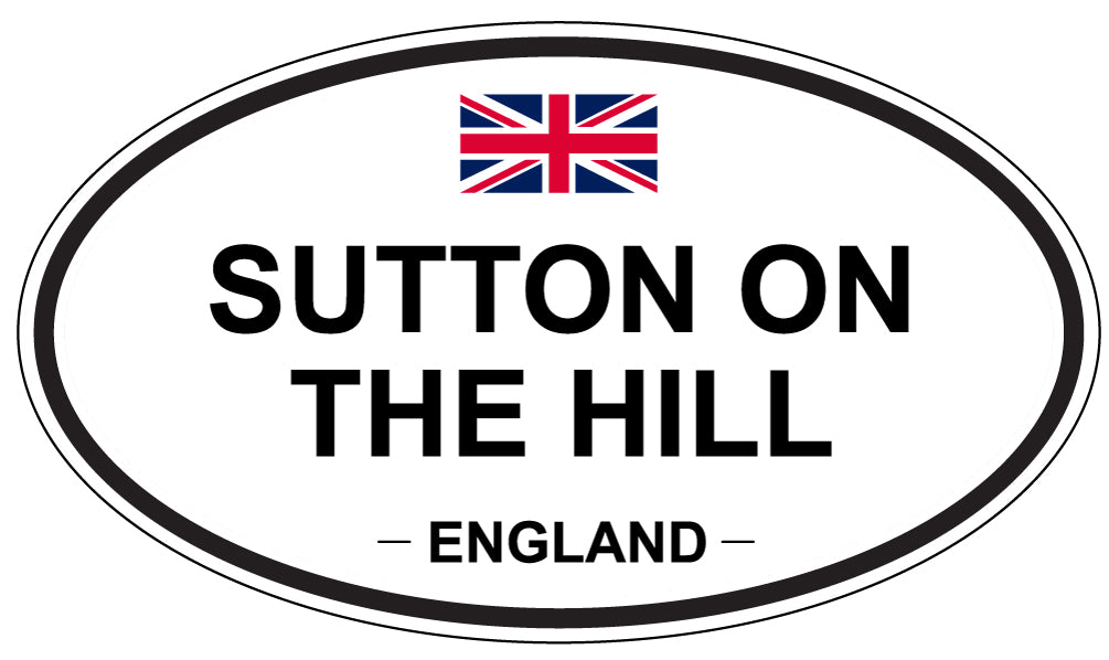 SUTTON ON THE HILL, England - Oval Magnet
