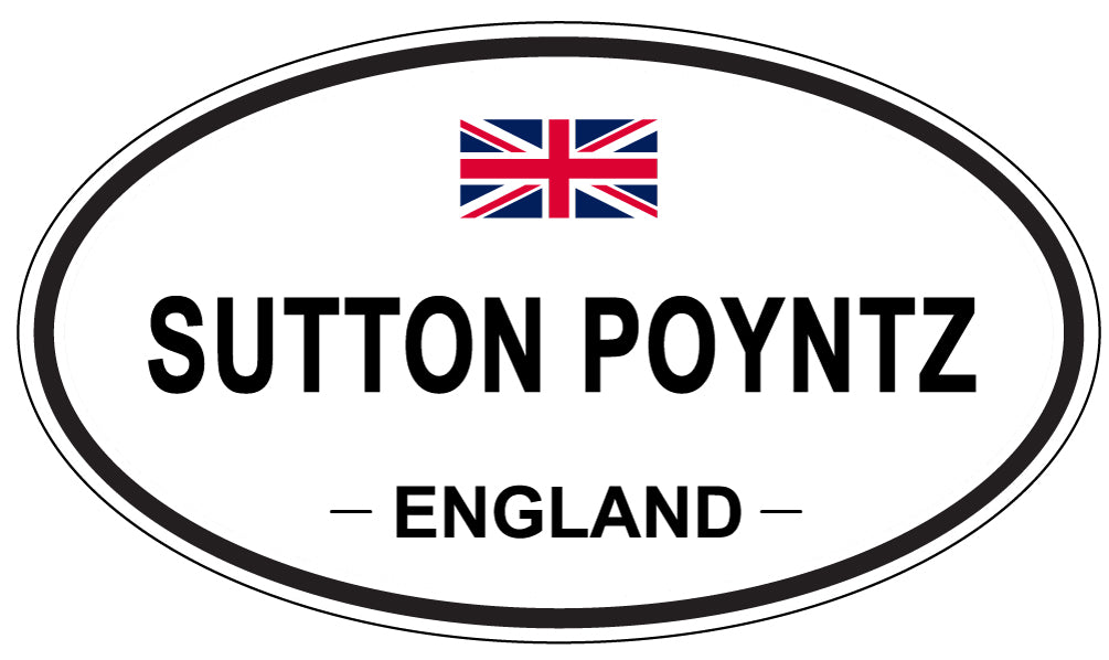 SUTTON POYNTZ, ENGLAND - Oval Sticker