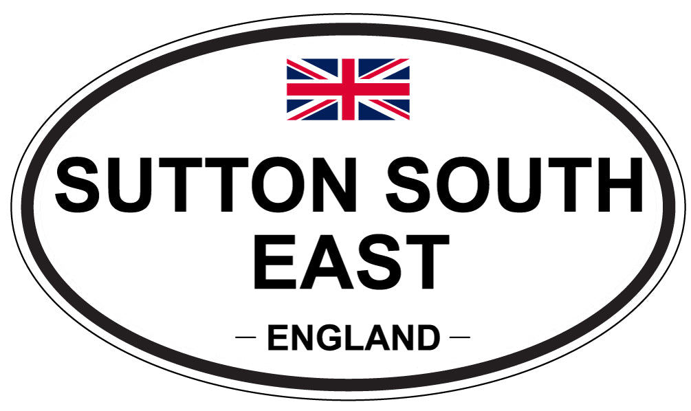 SUTTON SOUTH EAST, ENGLAND - Oval Sticker