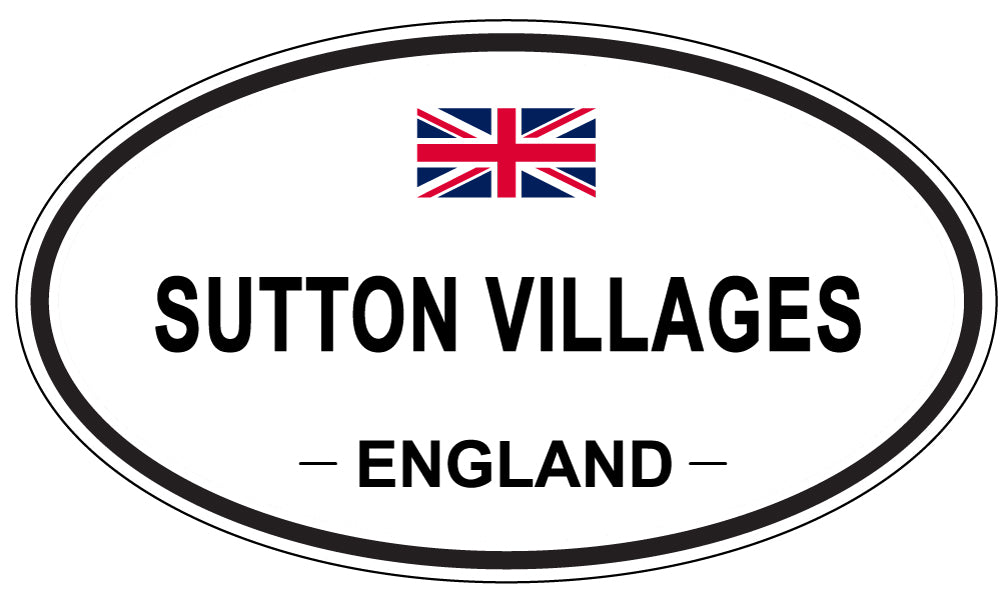 SUTTON VILLAGES, England - Oval Magnet