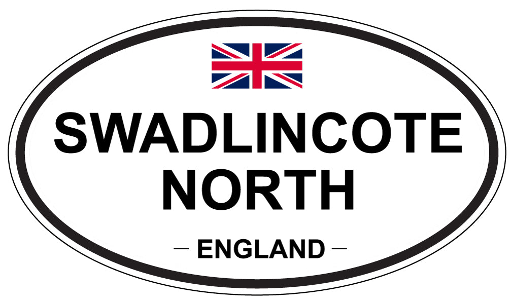 SWADLINCOTE NORTH, ENGLAND - Oval Sticker