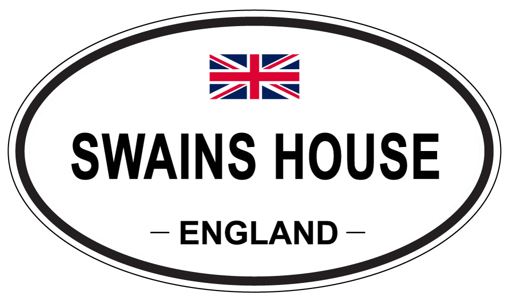 SWAINS HOUSE, England - Oval Magnet