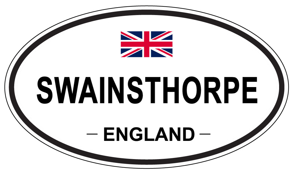 SWAINSTHORPE, ENGLAND - Oval Sticker