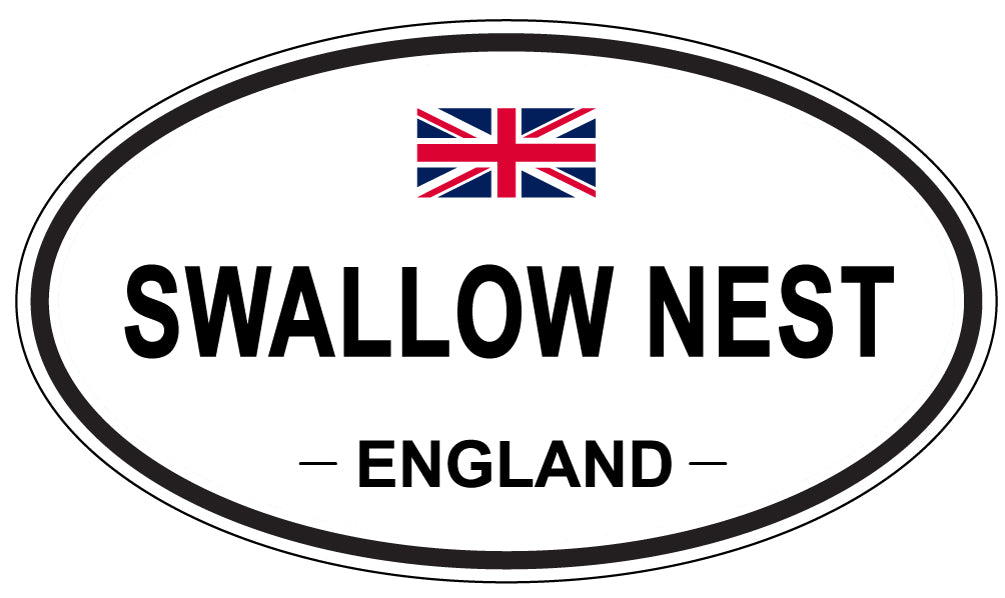 SWALLOW NEST, England - Oval Magnet