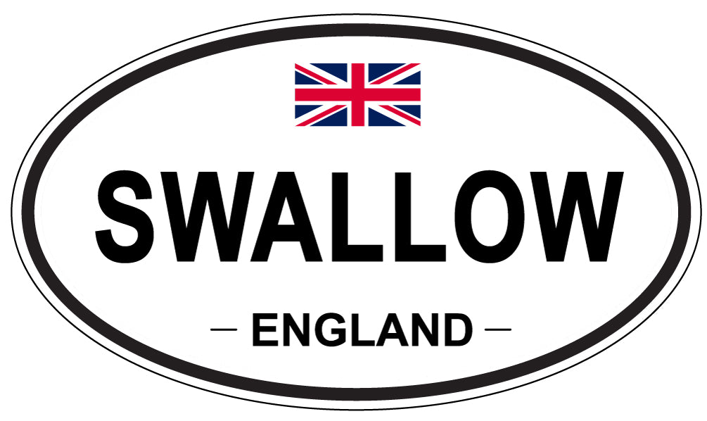 SWALLOW, England - Oval Magnet
