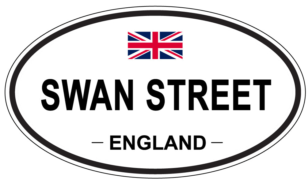 SWAN STREET, ENGLAND - Oval Sticker