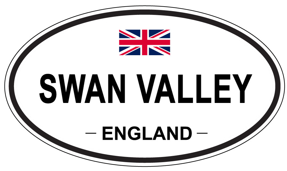 SWAN VALLEY, ENGLAND - Oval Sticker