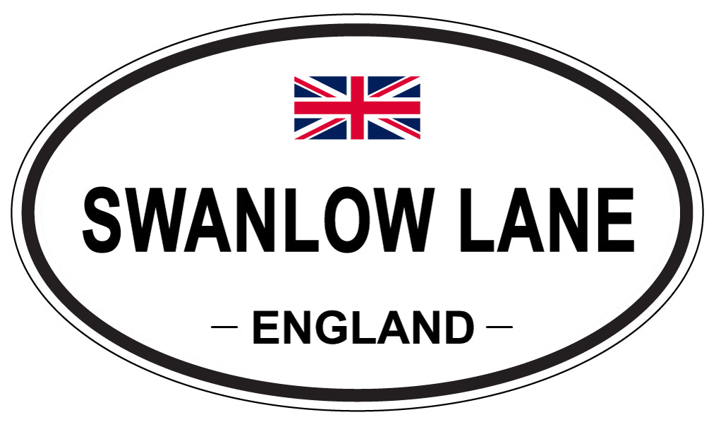 SWANLOW LANE, England - Oval Magnet