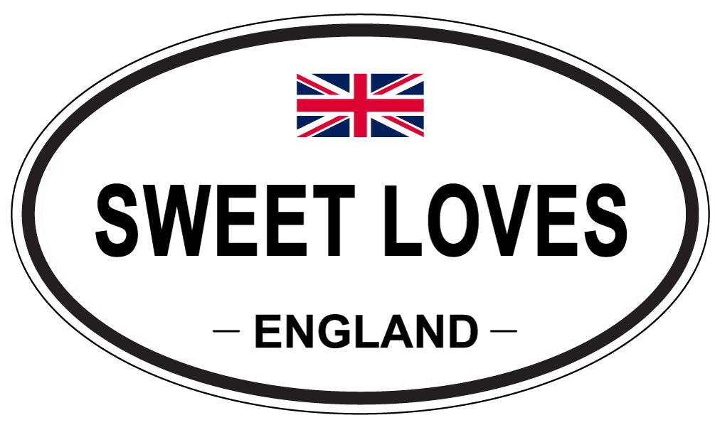 SWEET LOVES, England - Oval Magnet