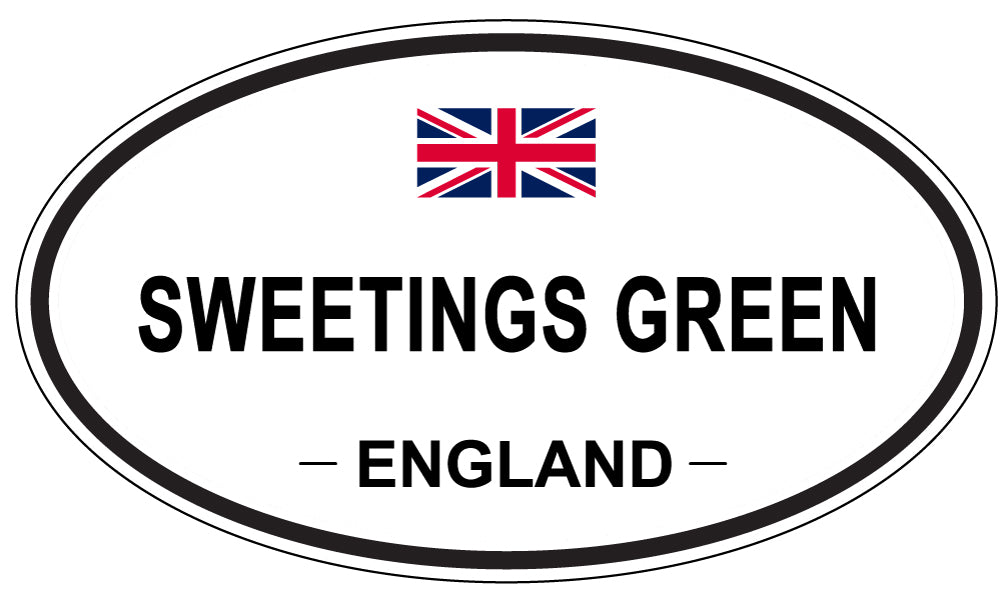 SWEETINGS GREEN, ENGLAND - Oval Sticker
