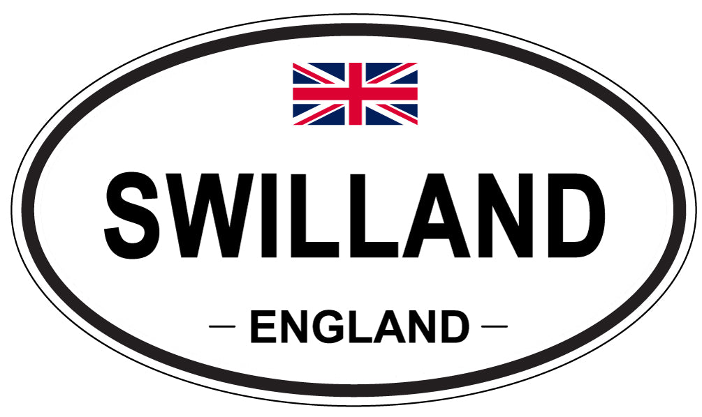 SWILLAND, ENGLAND - Oval Sticker