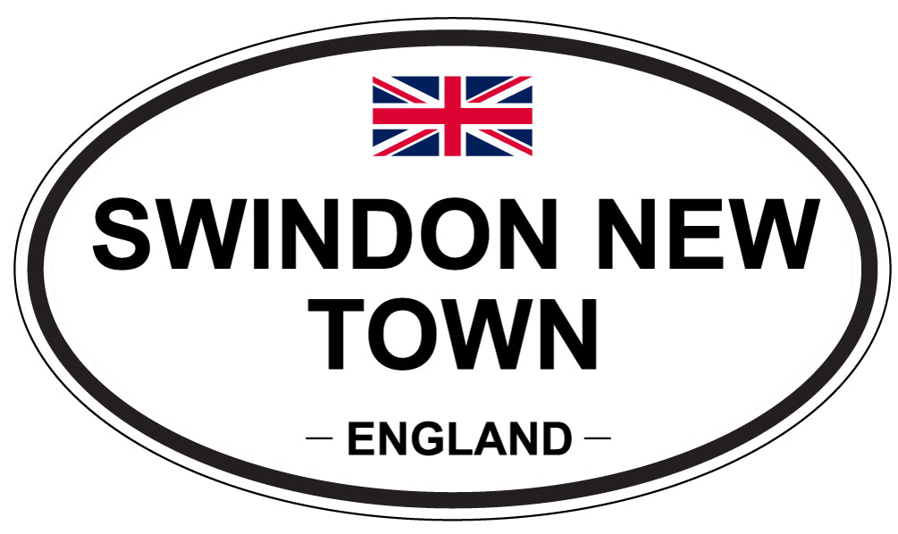SWINDON NEW TOWN, ENGLAND - Oval Sticker