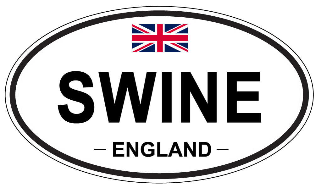 SWINE, England - Oval Magnet