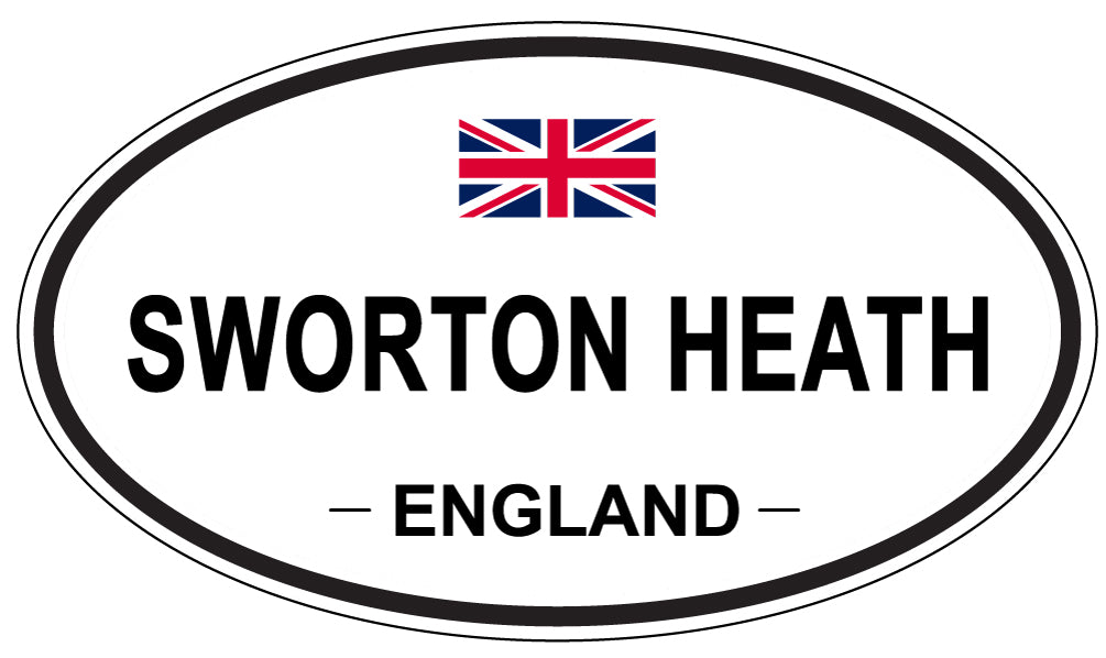 SWORTON HEATH, ENGLAND - Oval Sticker
