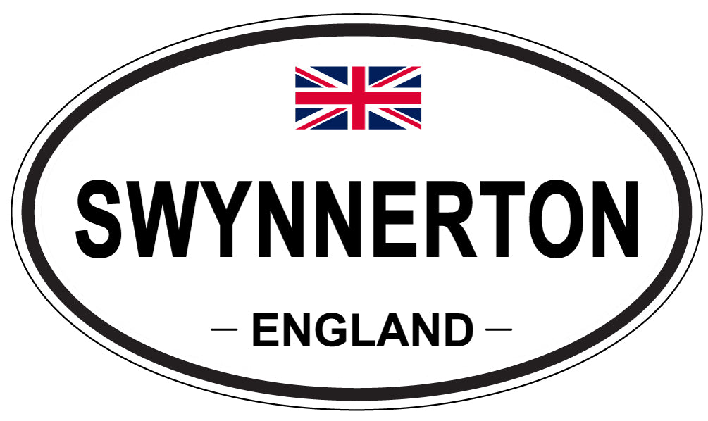 SWYNNERTON, ENGLAND - Oval Sticker