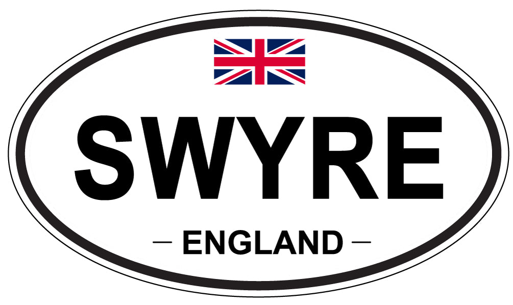 SWYRE, ENGLAND - Oval Sticker