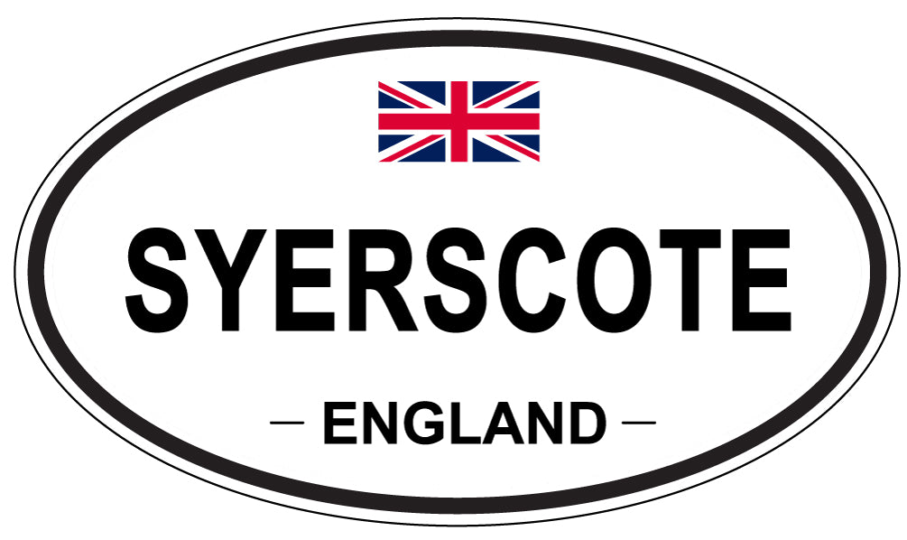 SYERSCOTE, ENGLAND - Oval Sticker