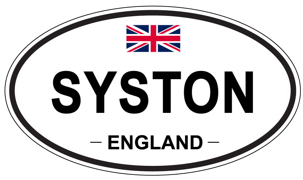SYSTON, ENGLAND - Oval Sticker