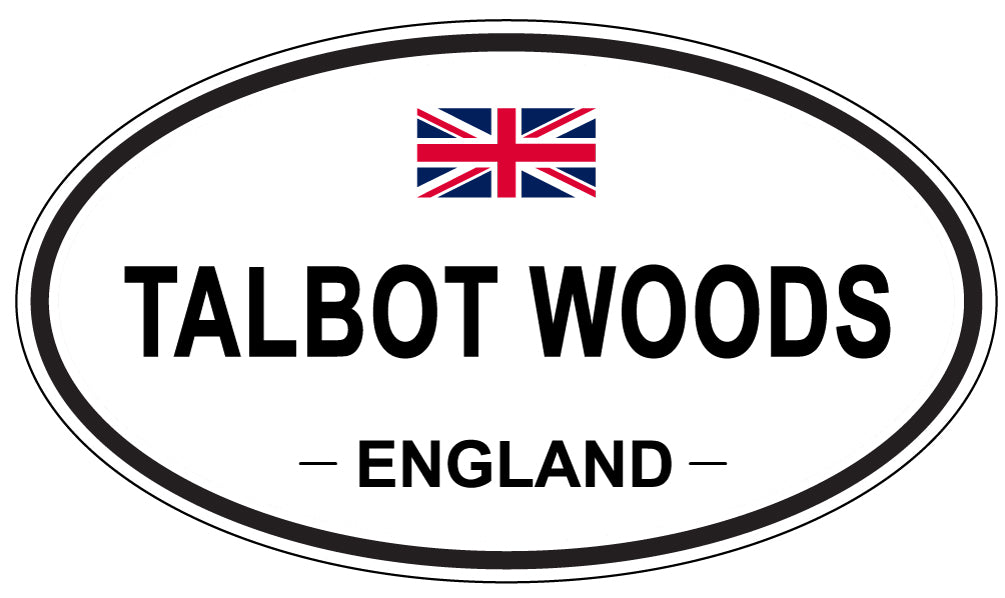 TALBOT WOODS, ENGLAND - Oval Sticker