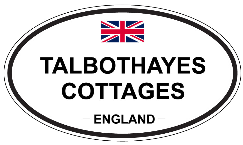 TALBOTHAYES COTTAGES, England - Oval Magnet