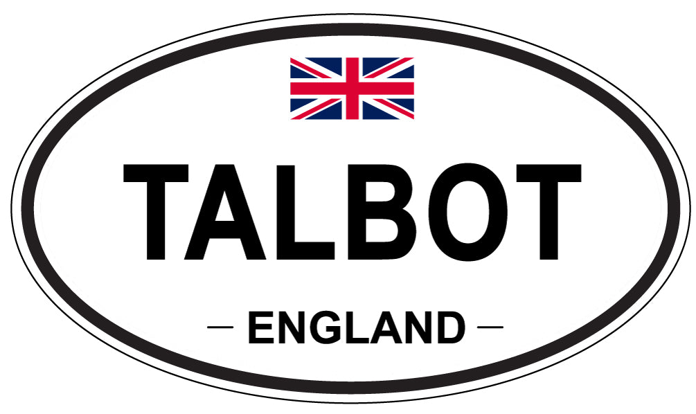 TALBOT, England - Oval Magnet