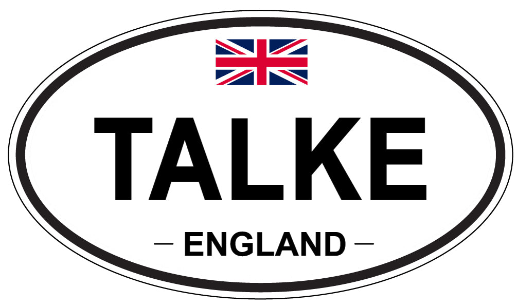 TALKE, ENGLAND - Oval Sticker