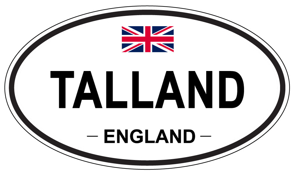 TALLAND, ENGLAND - Oval Sticker