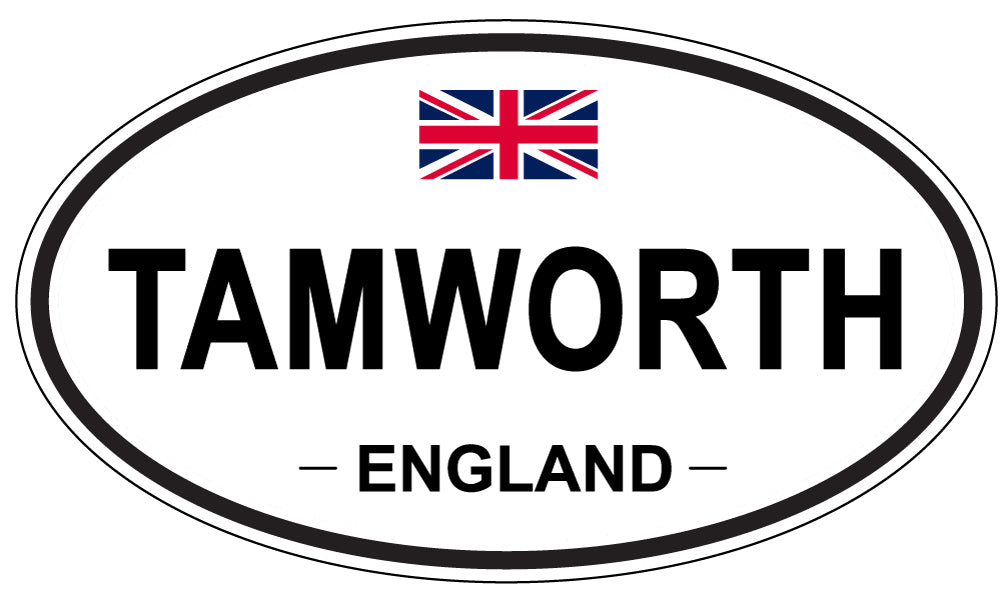 TAMWORTH, ENGLAND - Oval Sticker