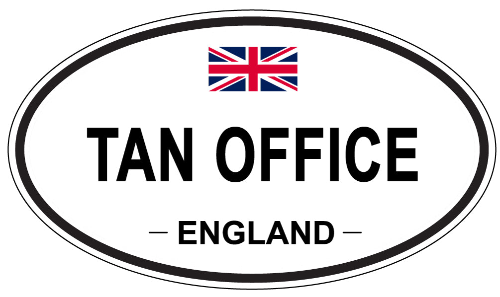 TAN OFFICE, England - Oval Magnet
