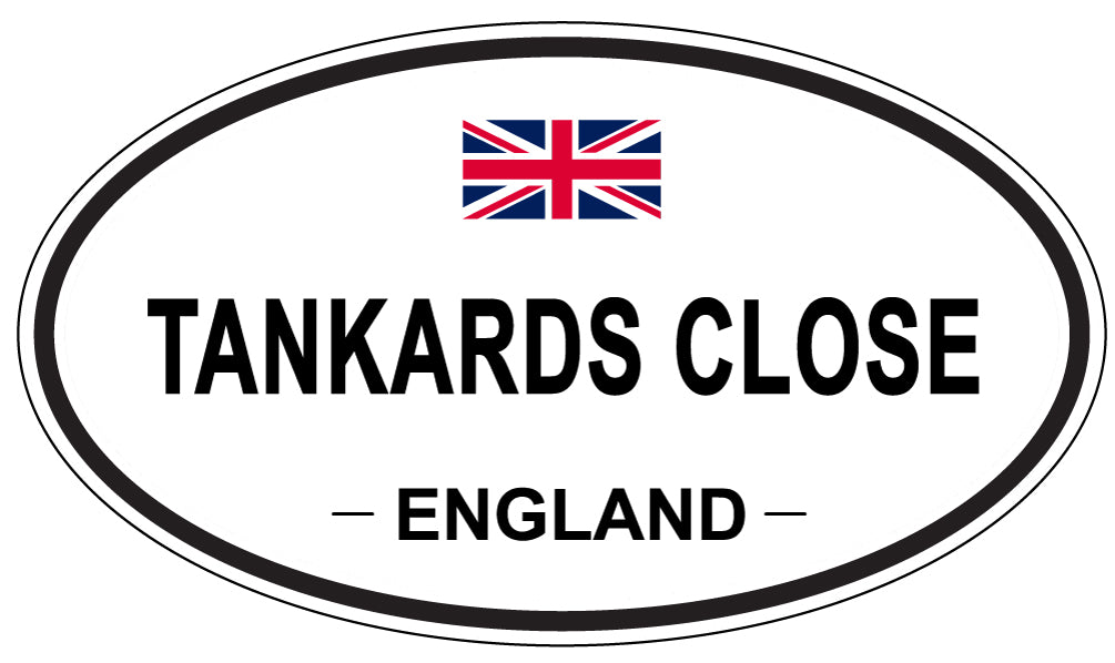 TANKARDS CLOSE, England - Oval Magnet