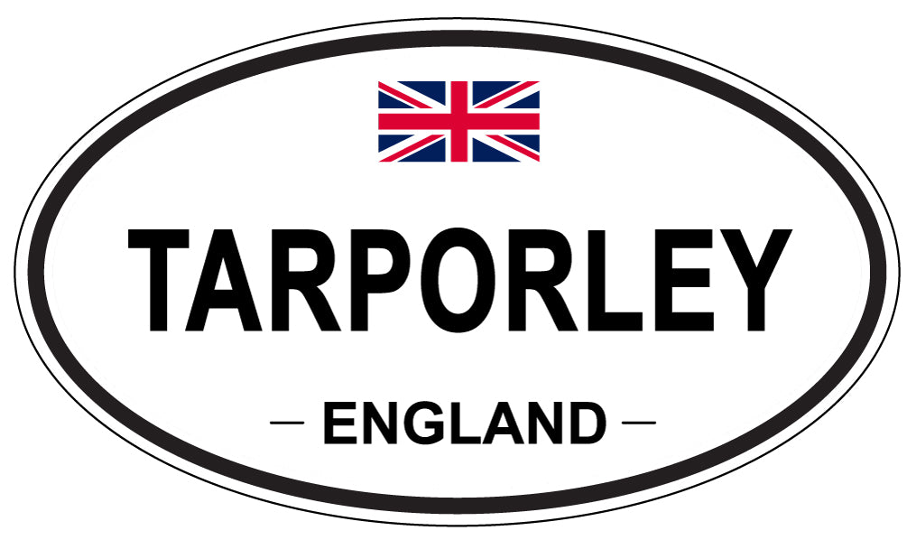 TARPORLEY, ENGLAND - Oval Sticker