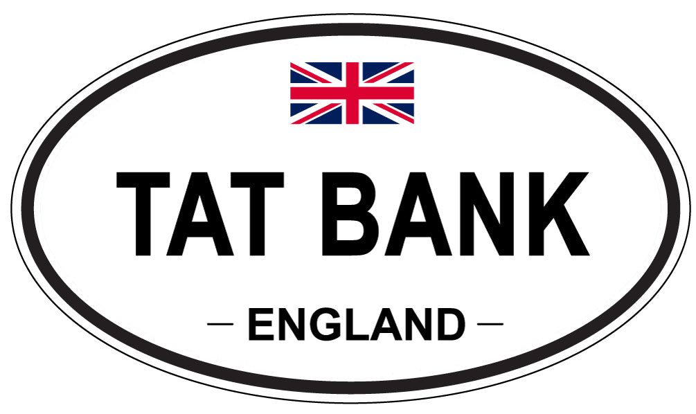 TAT BANK, ENGLAND - Oval Sticker