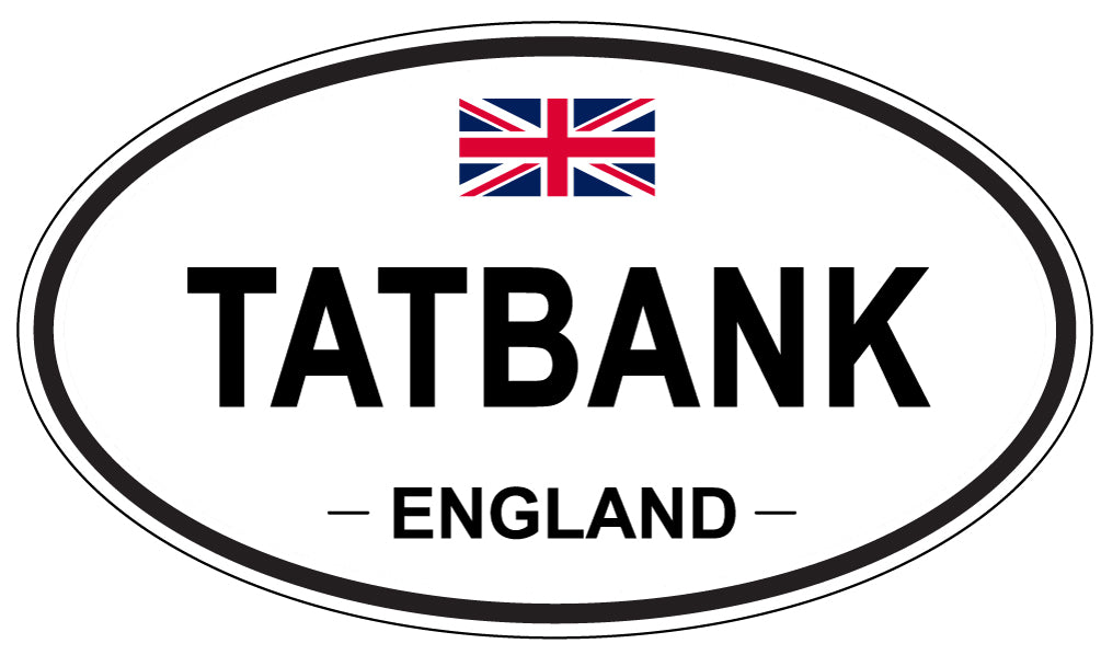 TATBANK, ENGLAND - Oval Sticker