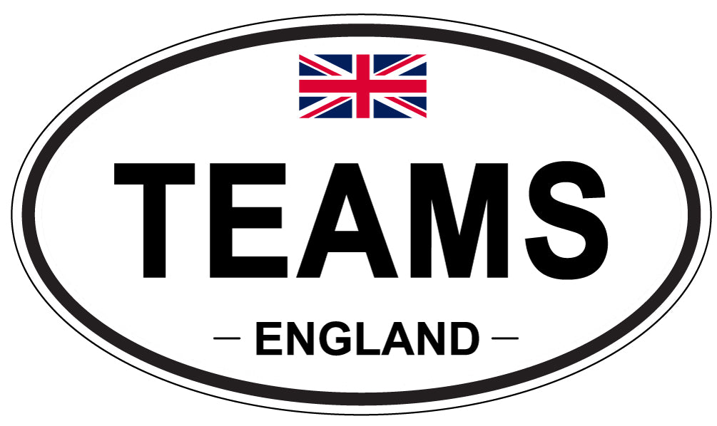 TEAMS, England - Oval Magnet