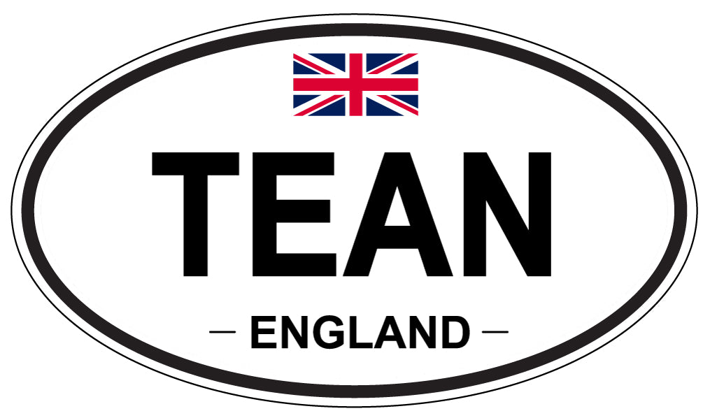 TEAN, ENGLAND - Oval Sticker