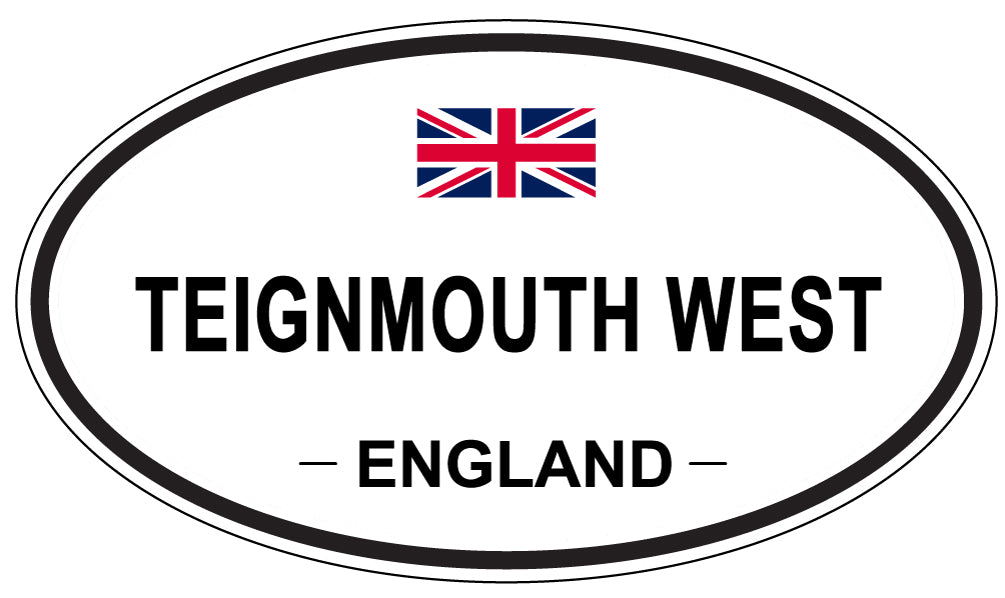 TEIGNMOUTH WEST, ENGLAND - Oval Sticker