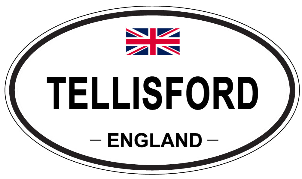 TELLISFORD, ENGLAND - Oval Sticker