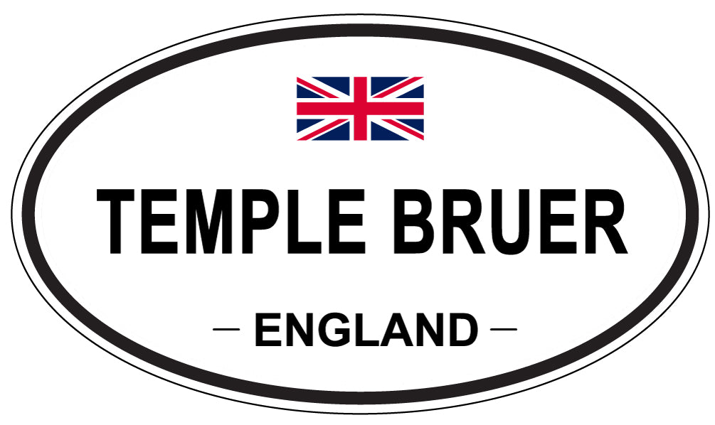 TEMPLE BRUER, England - Oval Magnet