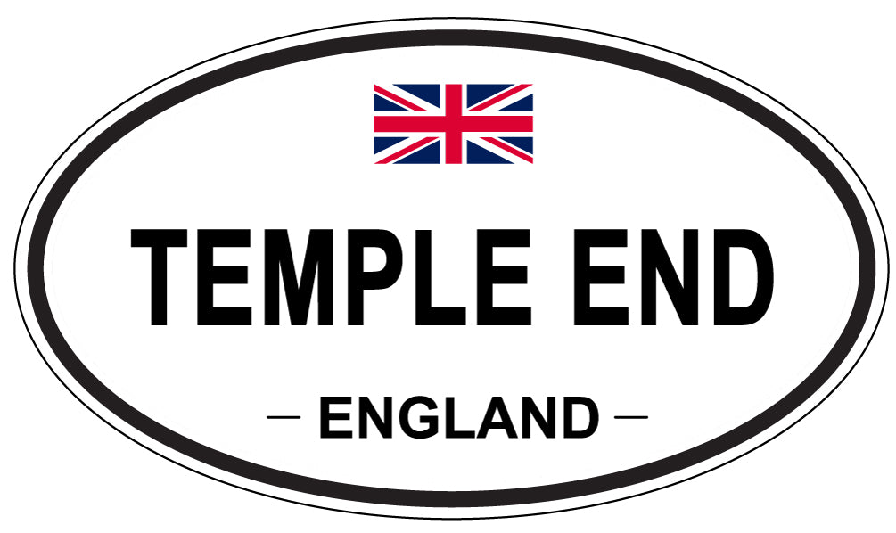 TEMPLE END, England - Oval Magnet