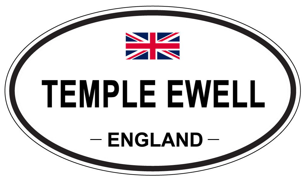 TEMPLE EWELL, ENGLAND - Oval Sticker